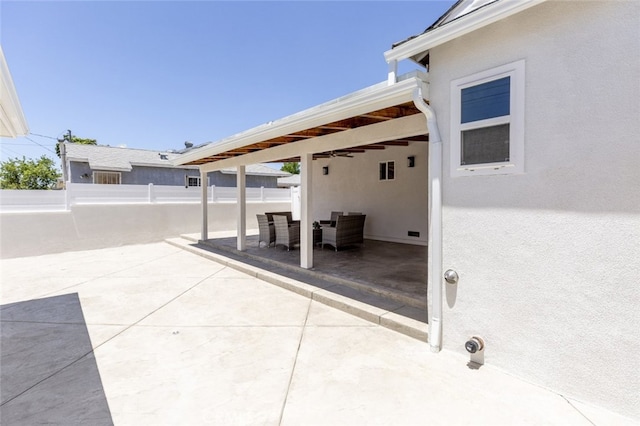 15256 Clymer St, San Fernando, CA 91345 - view of patio / terrace with a ceiling fan