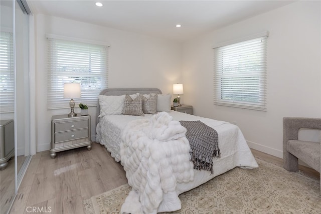 15256 Clymer St, San Fernando, CA 91345 - bedroom featuring light wood-type flooring and recessed lighting