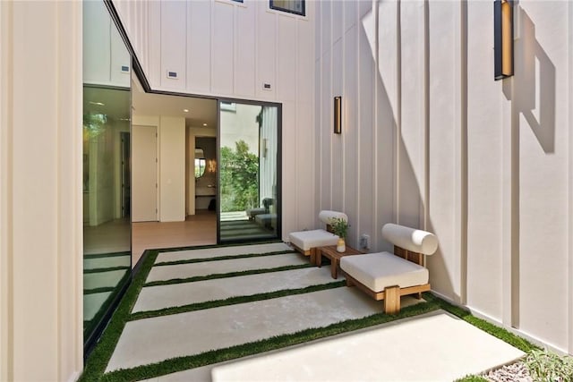 14738 Otsego St, Sherman Oaks, CA 91403 - property entrance with board and batten siding