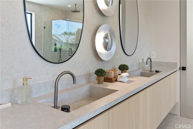 14738 Otsego St, Sherman Oaks, CA 91403 - full bath featuring double vanity and a shower