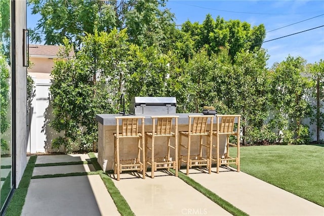 14738 Otsego St, Sherman Oaks, CA 91403 - view of patio / terrace with exterior kitchen