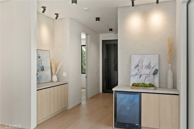 14738 Otsego St, Sherman Oaks, CA 91403 - hall with beverage cooler and light wood-style floors