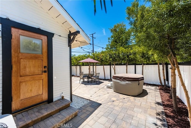 705 E Palm Ave, Orange, CA 92866 - fenced backyard featuring a patio area and outdoor dining space