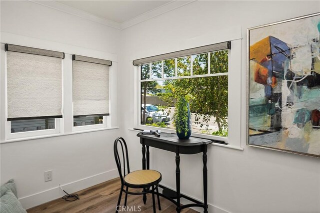 705 E Palm Ave, Orange, CA 92866 - office with crown molding and wood finished floors