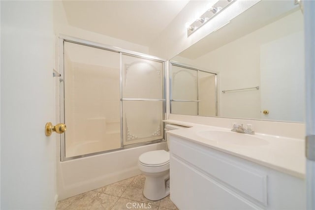 1870 S Jasmin Ct, Loma Linda, CA 92354 - full bathroom with vanity, bath / shower combo with glass door, and tile patterned floors