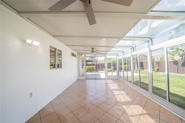 1870 S Jasmin Ct, Loma Linda, CA 92354 - unfurnished sunroom featuring ceiling fan