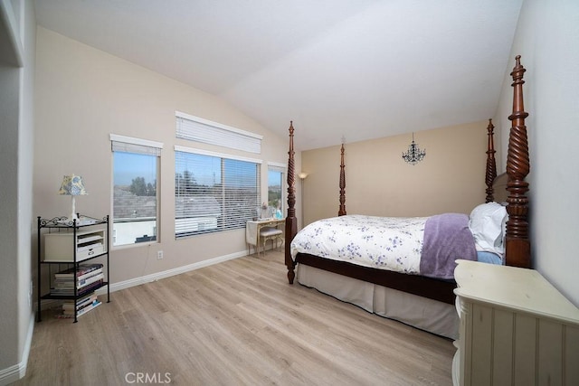 27829 Coldsprings Pl, Valencia, CA 91354 - bedroom featuring lofted ceiling and light wood finished floors