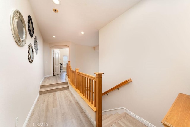 27829 Coldsprings Pl, Valencia, CA 91354 - staircase featuring wood finished floors and recessed lighting