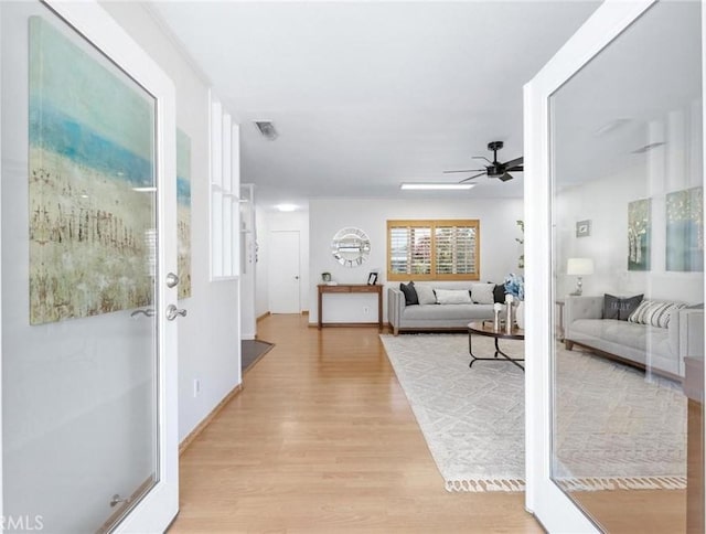 16728 Los Alimos St, Granada Hills, CA 91344 - hallway with light wood-type flooring