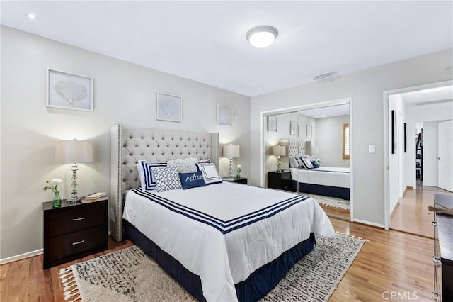 16728 Los Alimos St, Granada Hills, CA 91344 - bedroom with light wood-style flooring and a closet