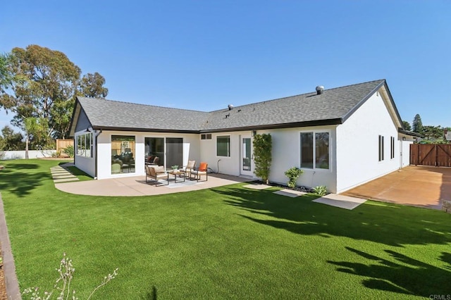 1358 Walnutview Dr, Encinitas, CA 92024 - rear view of property with a patio, stucco siding, and roof with shingles