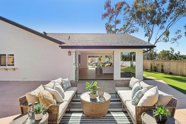 1358 Walnutview Dr, Encinitas, CA 92024 - view of patio with outdoor lounge area