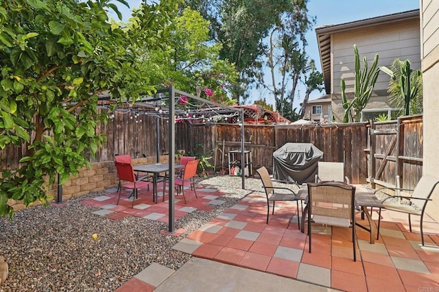8980 Lamar St # 6, Spring Valley, CA 91977 - fenced backyard with outdoor dining space, grilling area, and a patio