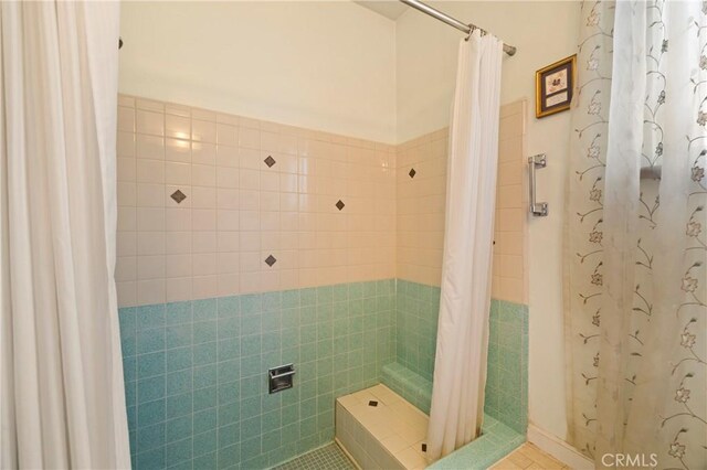 341 Mellane Cir, Orland, CA 95963 - bathroom with tiled shower and tile patterned floors