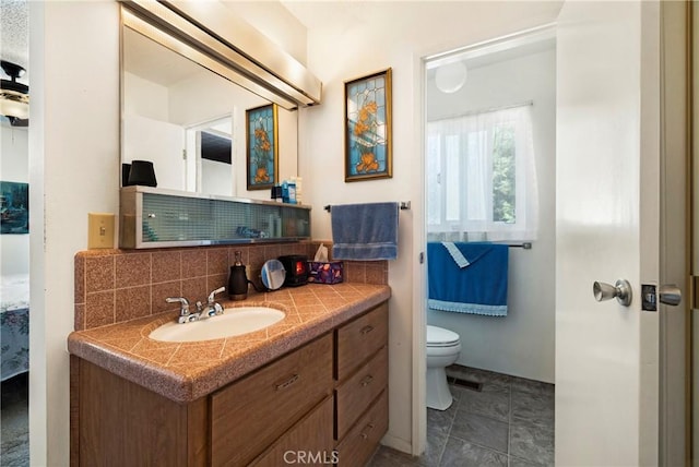 341 Mellane Cir, Orland, CA 95963 - bathroom with decorative backsplash and vanity