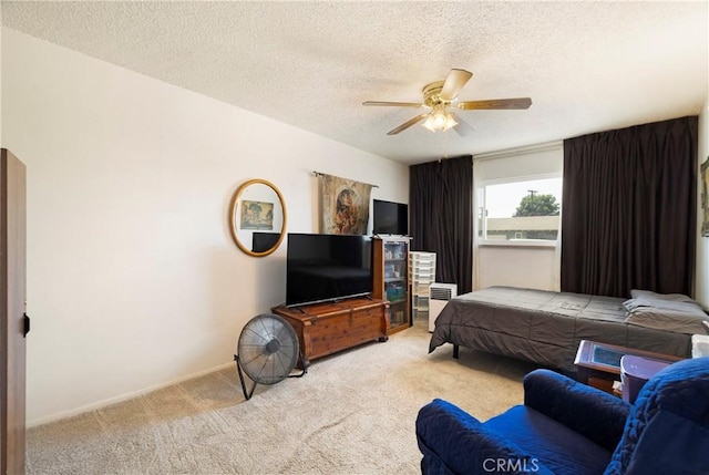 341 Mellane Cir, Orland, CA 95963 - carpeted bedroom featuring a textured ceiling and ceiling fan