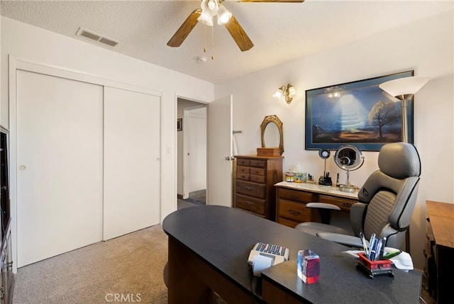 341 Mellane Cir, Orland, CA 95963 - office area featuring ceiling fan and carpet flooring