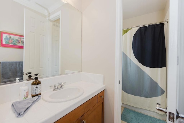 2740 E Bainbridge Rd, San Diego, CA 92106 - bathroom with vanity and curtained shower