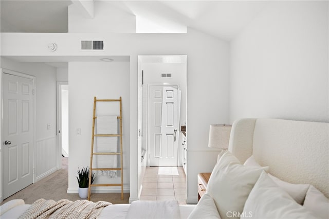 18 Saint Thomas, Laguna Niguel, CA 92677 - bedroom featuring lofted ceiling and light carpet