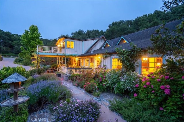 2310 Oak Haven Ln, Arroyo Grande, CA 93420 - back of property with board and batten siding and a balcony