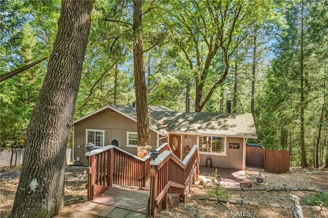 16635 Mountain View Dr, Cobb, CA 95426 - rear view of property with a wooden deck
