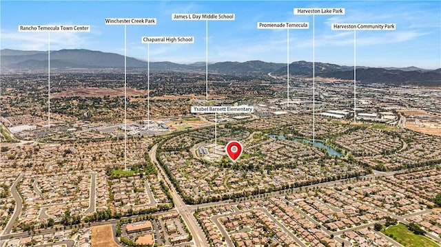 39886 Worthington Pl, Temecula, CA 92591 - bird's eye view of a mountain backdrop