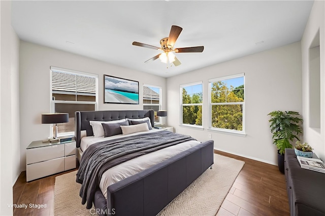 39886 Worthington Pl, Temecula, CA 92591 - bedroom featuring wood finished floors and a ceiling fan