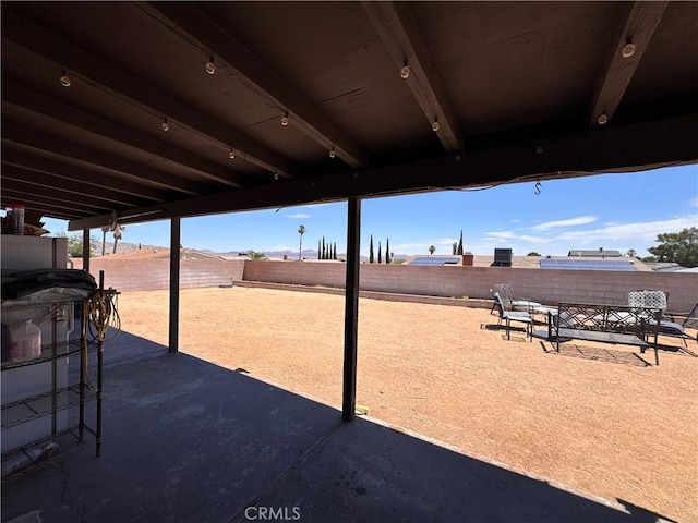 811 Mescal Dr, Barstow, CA 92311 - fenced backyard featuring a patio
