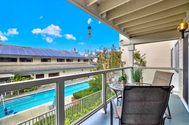 1508 Circa Del Lago Unit B205, San Marcos, CA 92078 - balcony featuring view of pool