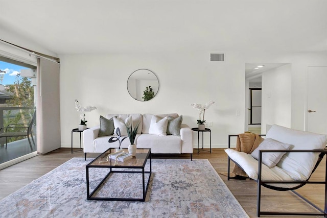 1508 Circa Del Lago Unit B205, San Marcos, CA 92078 - living room featuring wood finished floors and baseboards