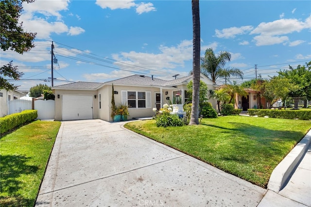 8328 Fernadel Ave, Pico Rivera, CA 90660 - ranch-style home with stucco siding, an attached garage, and driveway