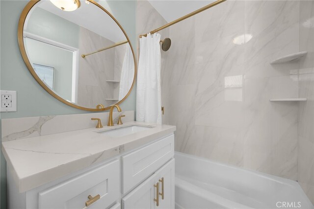 8328 Fernadel Ave, Pico Rivera, CA 90660 - bathroom featuring vanity and shower / tub combo