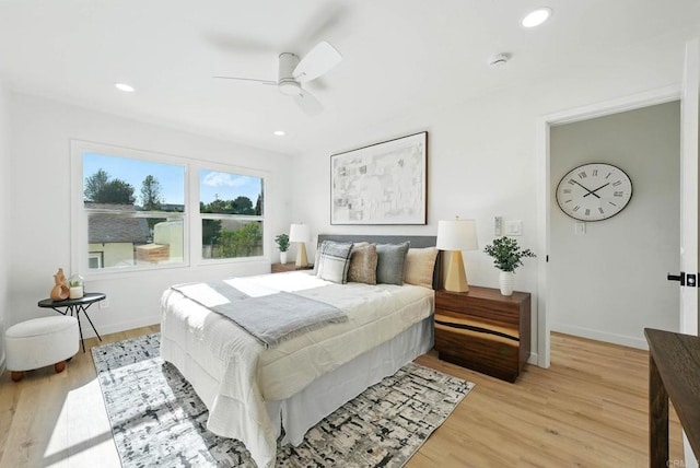 640 Pyramid St, San Diego, CA 92114 - bedroom featuring light wood finished floors, recessed lighting, and ceiling fan