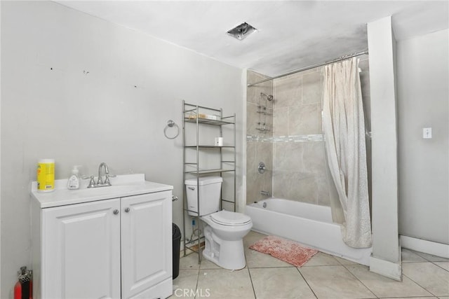 3561 E 6th St, Los Angeles, CA 90023 - full bath with tile patterned floors, shower / bathtub combination with curtain, and vanity