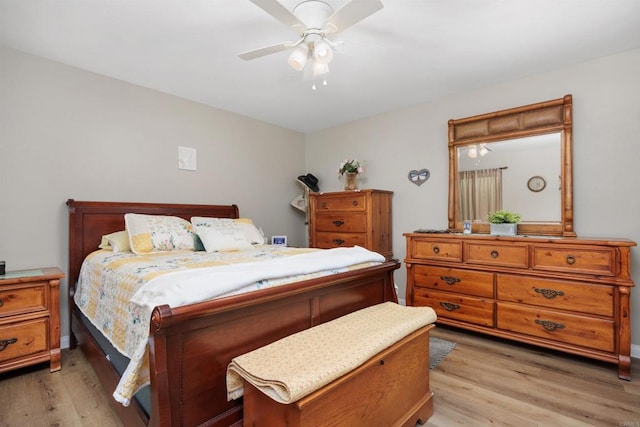 4396 Albatross Way, Oceanside, CA 92057 - bedroom with light wood finished floors and ceiling fan