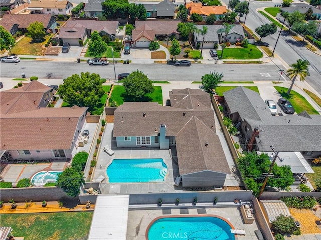 413 N Rimhurst Ave, Covina, CA 91724 - aerial view of residential area featuring a pool area