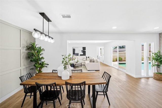 413 N Rimhurst Ave, Covina, CA 91724 - dining space with light wood-type flooring and recessed lighting