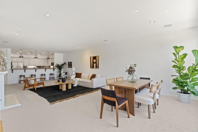 2534 Navarra Dr Unit C, Carlsbad, CA 92009 - dining area featuring light colored carpet and recessed lighting