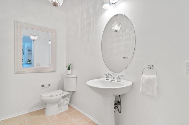 2534 Navarra Dr Unit C, Carlsbad, CA 92009 - bathroom featuring a chandelier and tile patterned floors