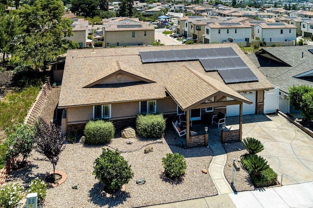 1926 Pamela Ln, Escondido, CA 92026 - view of front of home with a shingled roof, stucco siding, stone siding, and concrete driveway