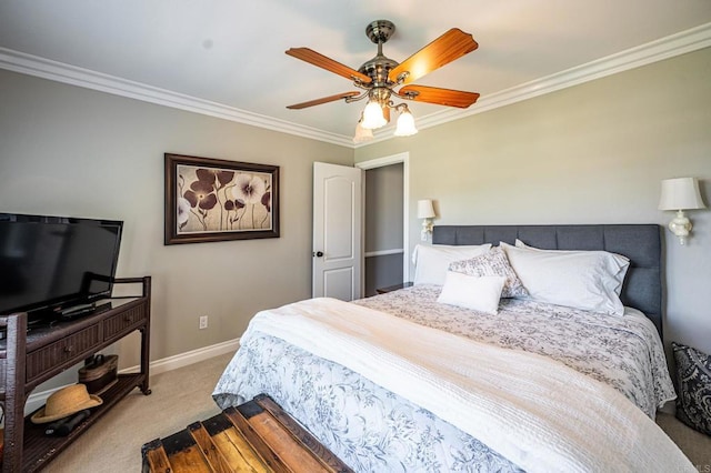 1926 Pamela Ln, Escondido, CA 92026 - carpeted bedroom featuring ornamental molding and a ceiling fan