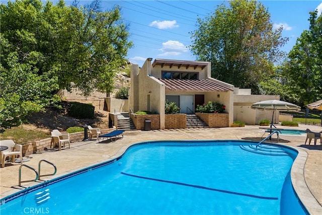 823 Daffodil, Riverside, CA 92507 - community pool with a patio area and stairway
