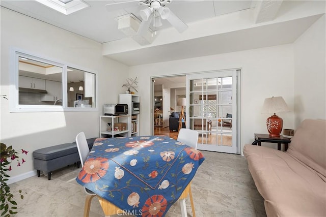 823 Daffodil, Riverside, CA 92507 - game room featuring a ceiling fan and baseboards