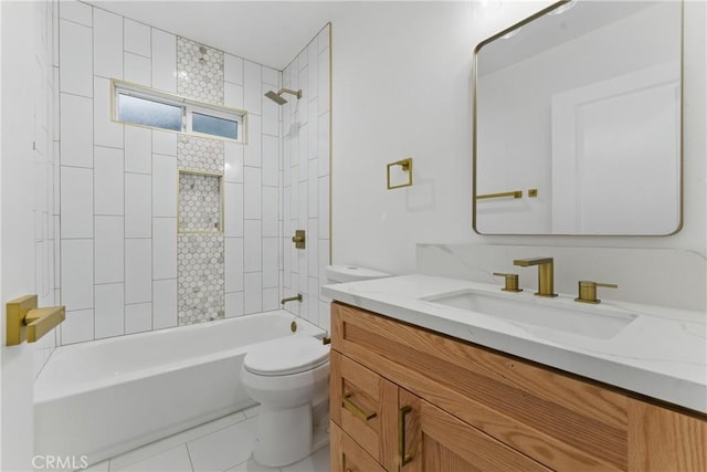 5171 S Wilton Pl, Los Angeles, CA 90062 - bathroom featuring vanity, bathtub / shower combination, and tile patterned flooring