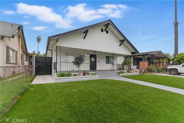 5171 S Wilton Pl, Los Angeles, CA 90062 - view of front of house with covered porch and stucco siding