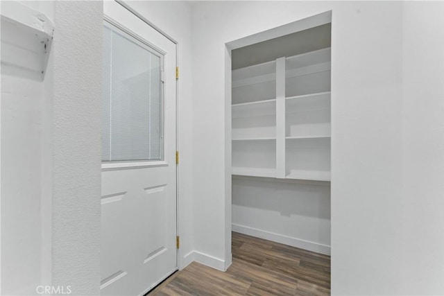 5171 S Wilton Pl, Los Angeles, CA 90062 - hallway featuring wood finished floors and baseboards