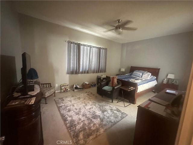 1185 Lantana Rd, Beaumont, CA 92223 - bedroom featuring carpet floors, arched walkways, and ceiling fan
