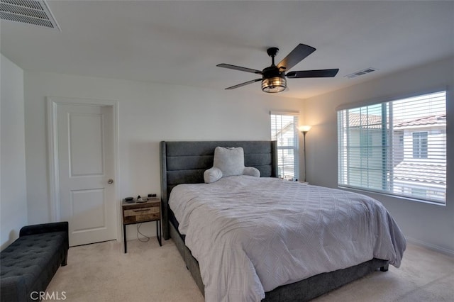 15147 Ridge Ln Unit 5, Fontana, CA 92336 - bedroom with light carpet and a ceiling fan