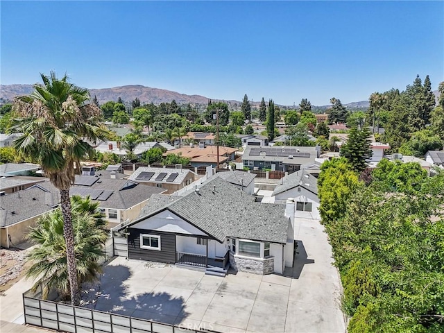 17043 Celtic St, Granada Hills, CA 91344 - aerial perspective of suburban area with a mountain backdrop