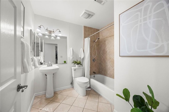 4161 E Fauna Ave, Anaheim, CA 92807 - full bathroom with shower / tub combo and tile patterned floors